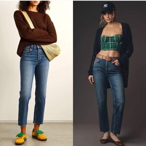 Re/Done 90s High Rise Ankle Crop Jean